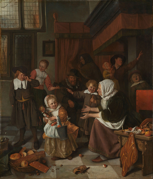 The Feast of St Nicholas, 1665-68 (oil on canvas)