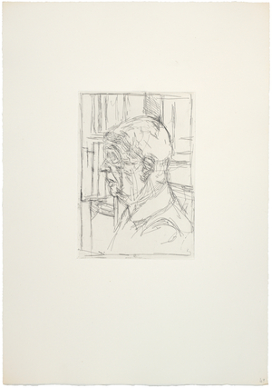 Michel Leiris [in Left Profile IV], 1958-60 (etching)
