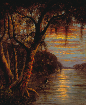 Near Yazoo Pass, Mississippi, 1889 (oil on board)