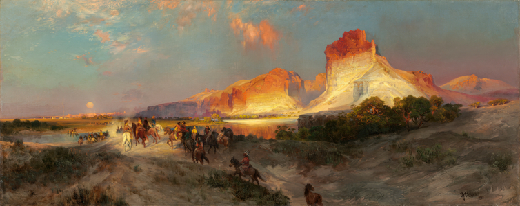 Green River Cliffs, Wyoming, 1881 (oil on canvas)
