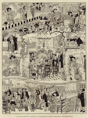 An English Christmas as depicted by a Japanese Artist (engraving)