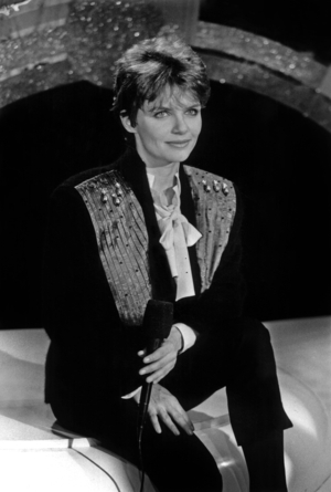 Canadian French Singer Diane Tell during French TV Programme October 21, 1983 (photo)
