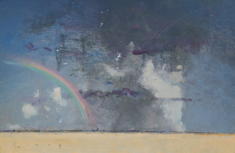 Storm, Romney Marsh, 2017 (oil on board)