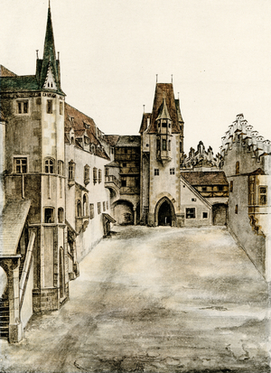 View of the castle courtyard
