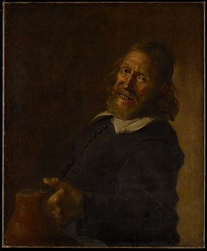 The Laughing Toper, 18th century (oil on canvas)