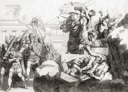 Siege of Carthage, Third Punic War. (print)