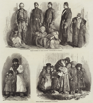Turkish Soldiers and Tartar Children, at Eupatoria (engraving)