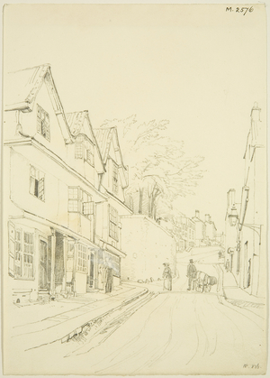 St Michael's Hill, looking North (pencil on paper)