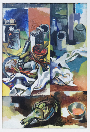 Still life with jars, 1958 (oil on canvassed paper)