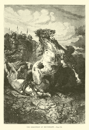 The execution of Brunehaut (engraving)