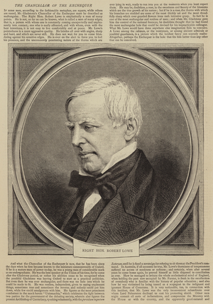 Right Honourable Robert Lowe (engraving)
