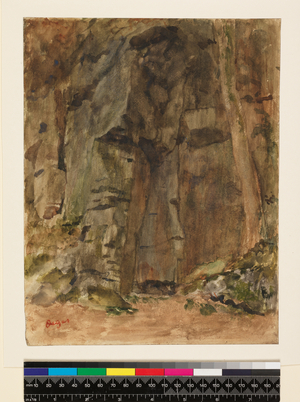 Rocks at Bagnoles-De-L'Orne, before 1917 (w/c & oil on paper)