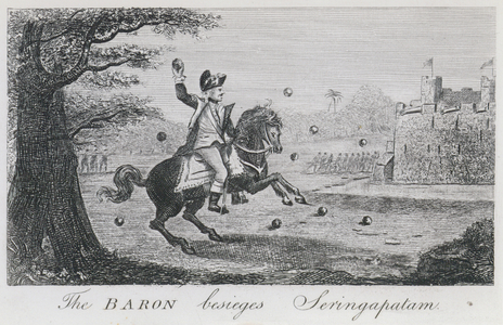IIlustration for the Adventures of Baron Munchausen (engraving)