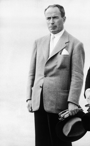 Pinay arriving for the Geneva summit conference ..., 1955 (photo)