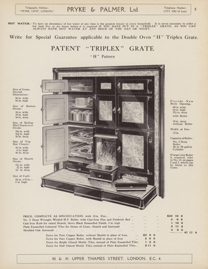 Page from Pryke & Palmer Ltd Catalogue, c 1930 (litho)