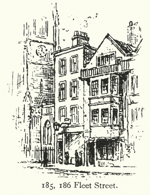 London houses: 185, 186 Fleet Street (engraving)