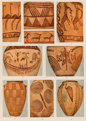 Ornament: Egypt, Pre-dynastic age (colour litho)