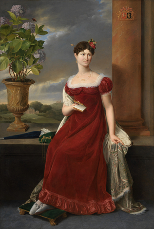 Portrait of Mary Lodge (oil on canvas) 