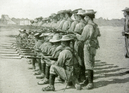 Photograph of a Chinese squadron with modern arms and drilled by European officers