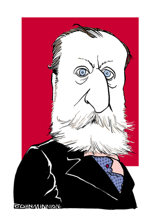Camille Saint-Saëns - caricature by John Minnion