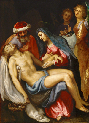 Pieta, Deploration (painting on canvas)