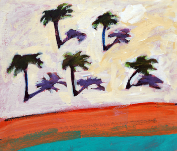Palms I, 2010 (acrylic on paper)