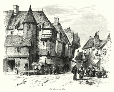 Old Houses at Dol (engraving)