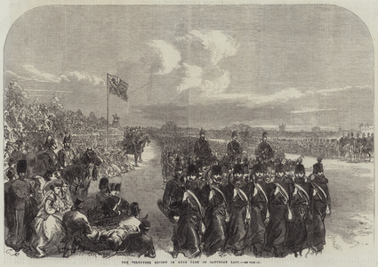 The Volunteer Review in Hyde Park on Saturday Last (engraving)