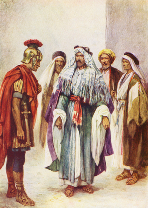 Jesus and the Centurion (colour litho)