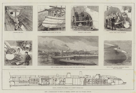 How a Torpedo-Boat is built at Messers Yarrow and Company's Works, Poplar (engraving)