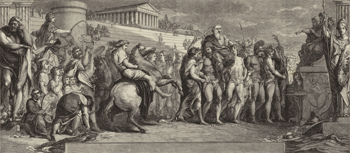 The winners at Olympia (engraving)