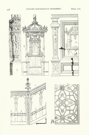English Renaissance ornament (litho)