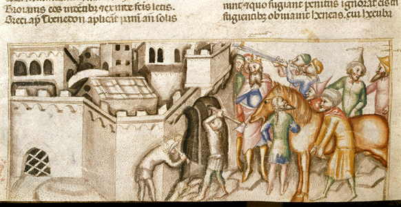Trojans enlarging gate of Troy