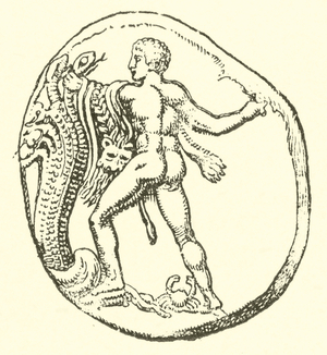 Heracles and the Lernaean Hydra (engraving)