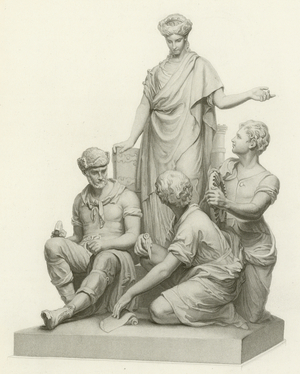 Engineering, Albert Memorial, Hyde Park, London (engraving)