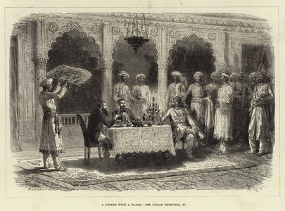 A dinner with a Rajah, see Indian Sketches, VI (engraving)
