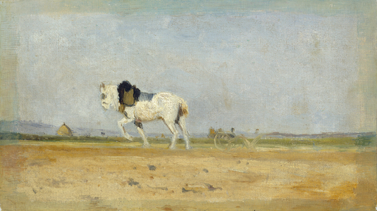 A Plow Horse in a Field, 1870-1874 (oil on canvas)