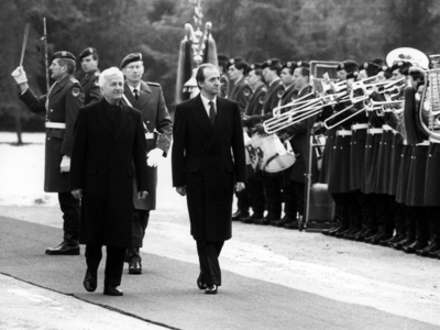 Richard von Weizsaecker with Juan Carlos, 1986 (photo)
