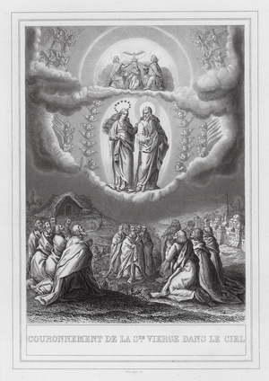 Couronnemment de la Ste Vierge dans le Ciel (engraving)
