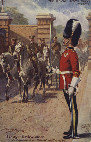 The Royal Scots Greys (colour litho)