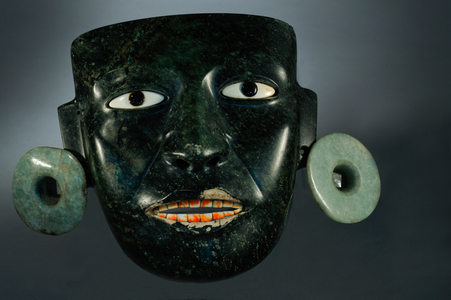Greatest Aztecs, MM7677, Mexico City, Mexico, Templo Mayor Museum, Teo Black mask, T…, 2008 (photo)