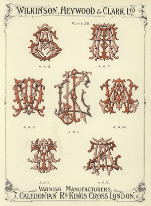 AAS, AAT, AAV, JKL, AAW, AAY, AAZ (chromolitho)