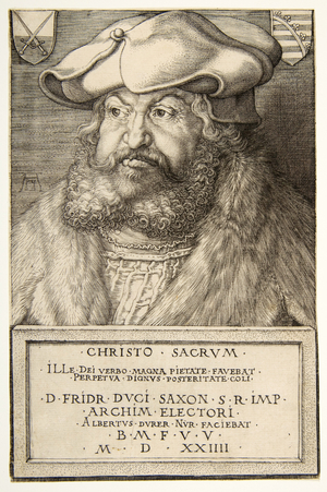 Frederick the Wise, Elector of Saxony, pub. 1524 (engraving)