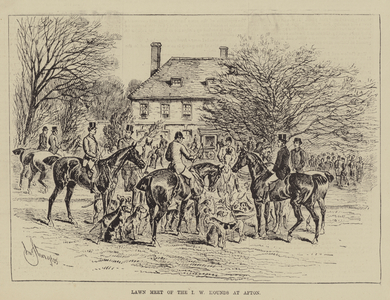 Lawn Meet of the Isle of Wight Hounds at Afton (engraving)