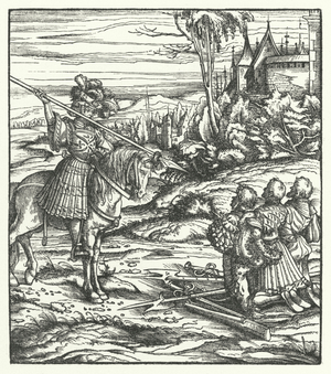 Scene from the second Flemish revolt against Habsburg rule, 1492 (engraving)