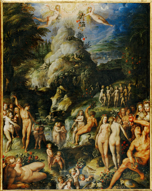 The Golden Age, c.1570 (painting on wood)