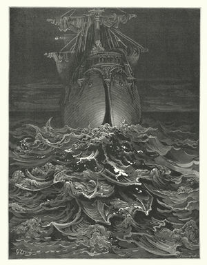 Gustave Dore illustration for Coleridge's Rime of the Ancient Mariner (engraving)