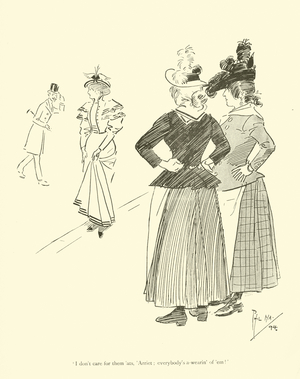 Cartoon by Phil May, from the 1890s (litho)