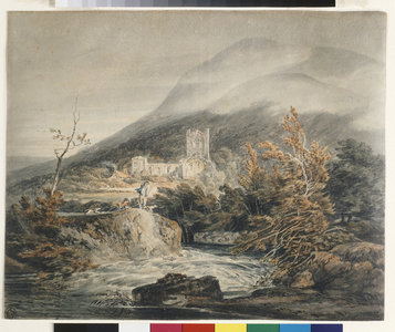 Llanthony Abbey, Monmouthshire (watercolour on white paper)