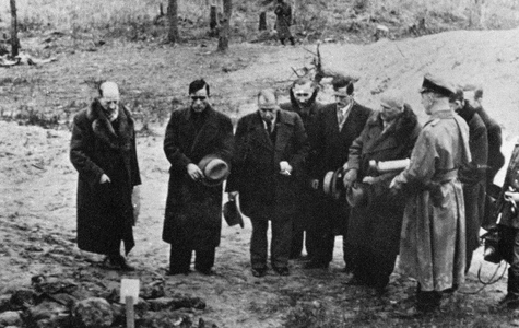 Katyne Forest massacre, Russia, 1943 (b/w photo)